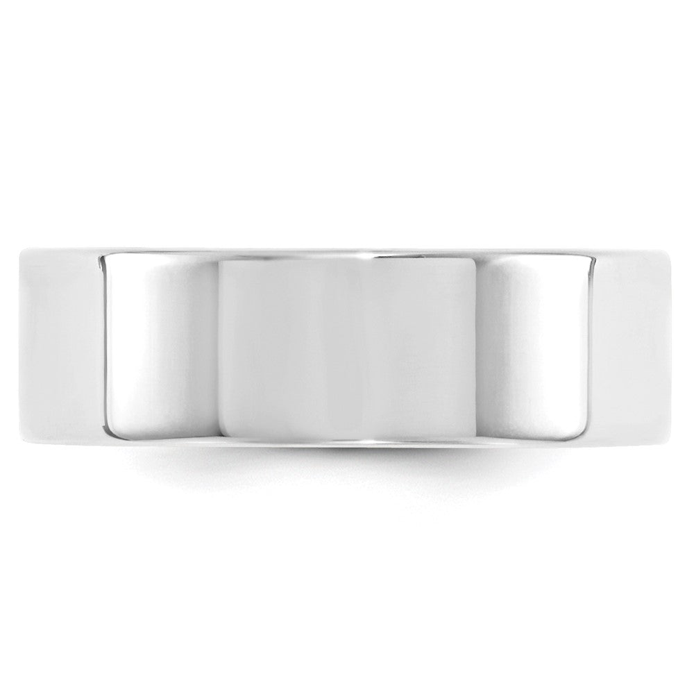 10k White Gold 7mm Standard Weight Flat Comfort Fit Wedding Band