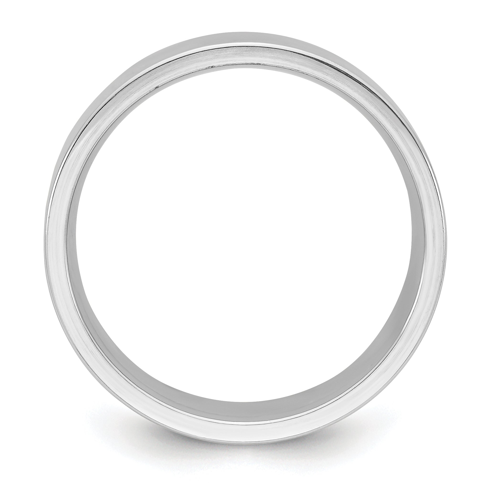 Solid 14K White Gold 8mm Standard Flat Comfort Fit Men's/Women's Wedding Band Ring Size 14