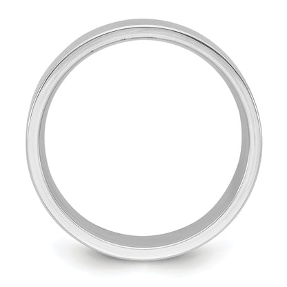 Solid 14K White Gold 8mm Standard Flat Comfort Fit Men's/Women's Wedding Band Ring Size 14