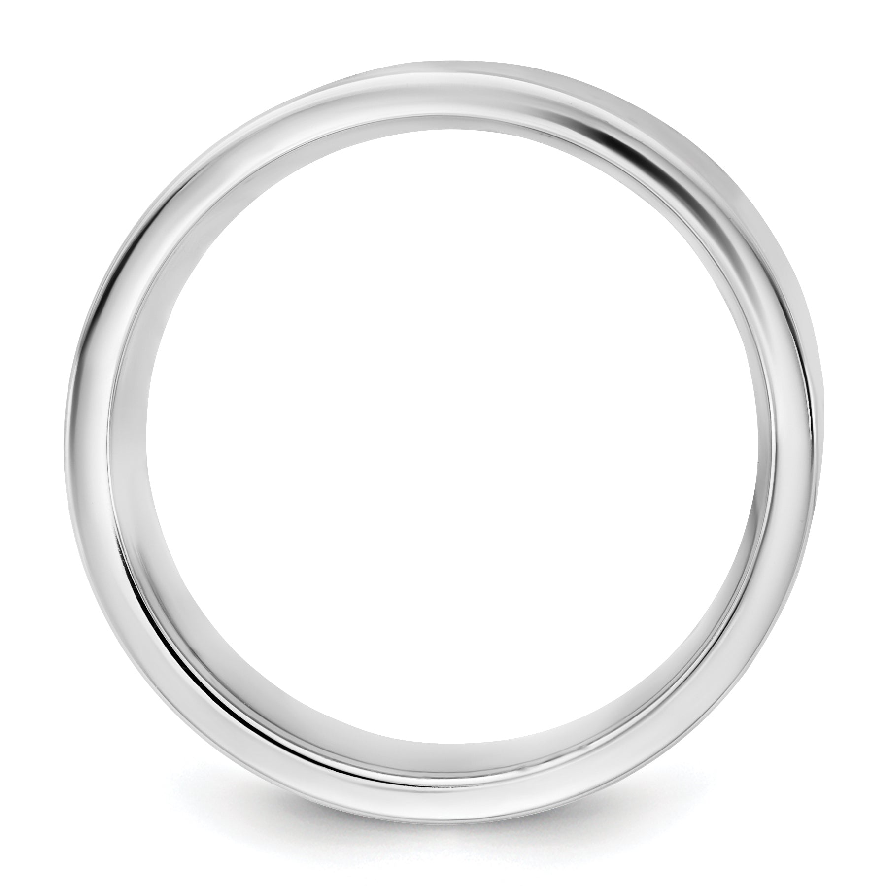 14K White Gold 9mm Standard Flat Comfort Fit Band