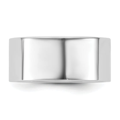 14K White Gold 9mm Standard Flat Comfort Fit Band