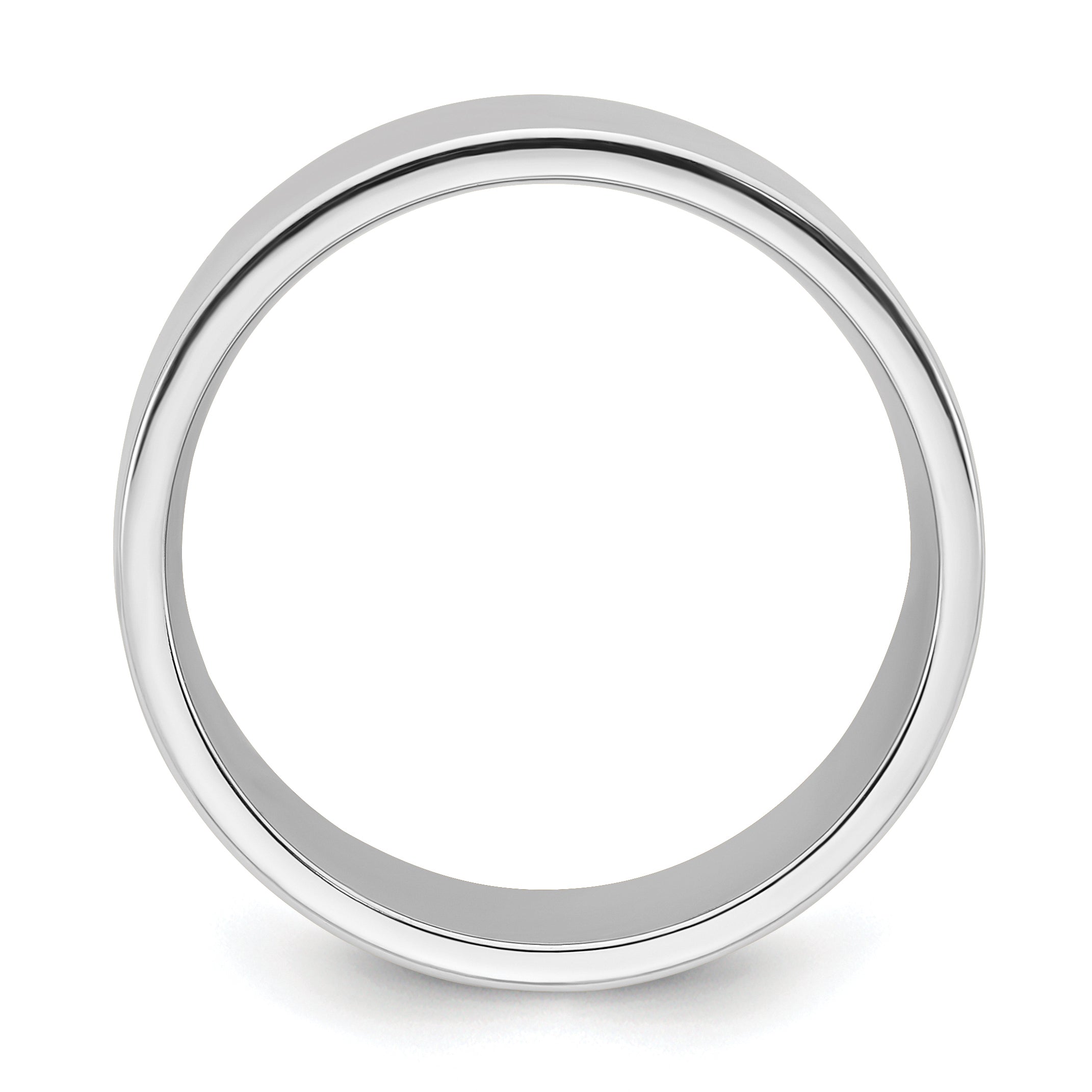 Solid 14K White Gold 12mm Standard Flat Comfort Fit Men's/Women's Wedding Band Ring Size 10