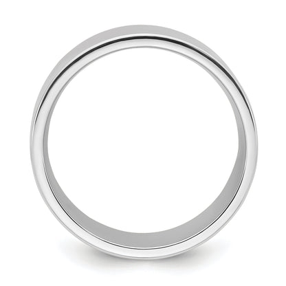 Solid 14K White Gold 12mm Standard Flat Comfort Fit Men's/Women's Wedding Band Ring Size 10
