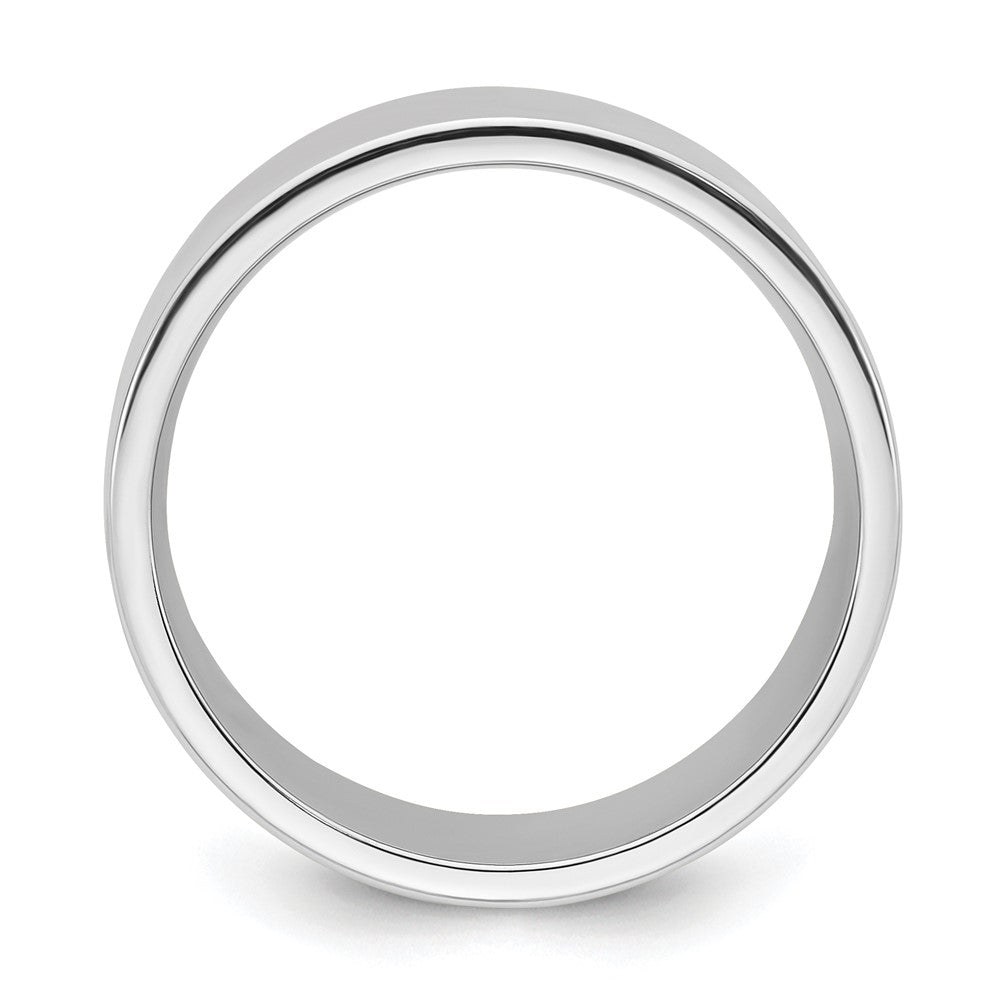 14k White Gold 12mm Standard Weight Flat Comfort Fit Wedding Band Ring