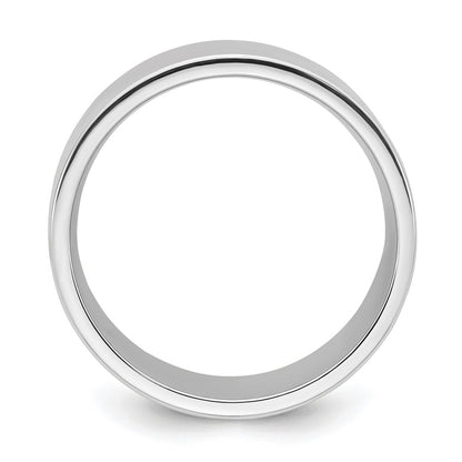 14k White Gold 12mm Standard Weight Flat Comfort Fit Wedding Band Ring