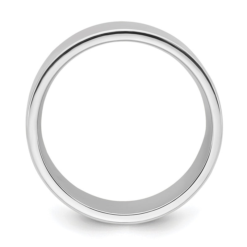 14k White Gold 12mm Standard Weight Flat Comfort Fit Wedding Band Ring