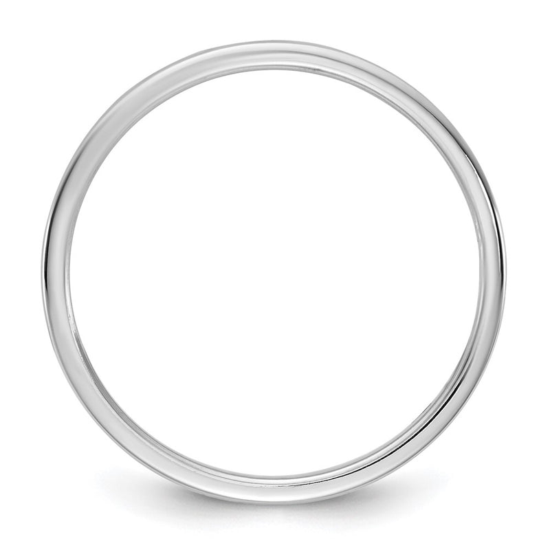 14K White Gold 1.5mm Light Weight Flat Band