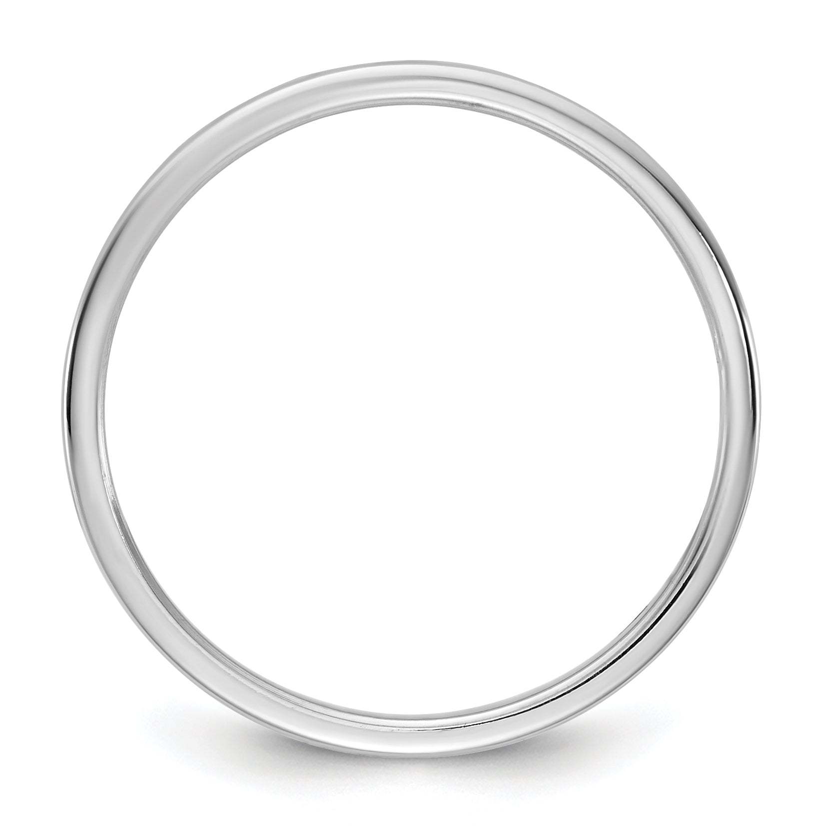 10K White Gold 10Kw 1.5mm Ltw Flat Band Size 5