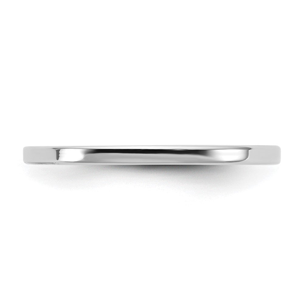 10K White Gold 10Kw 1.5mm Lightweight Flat Band Size 4