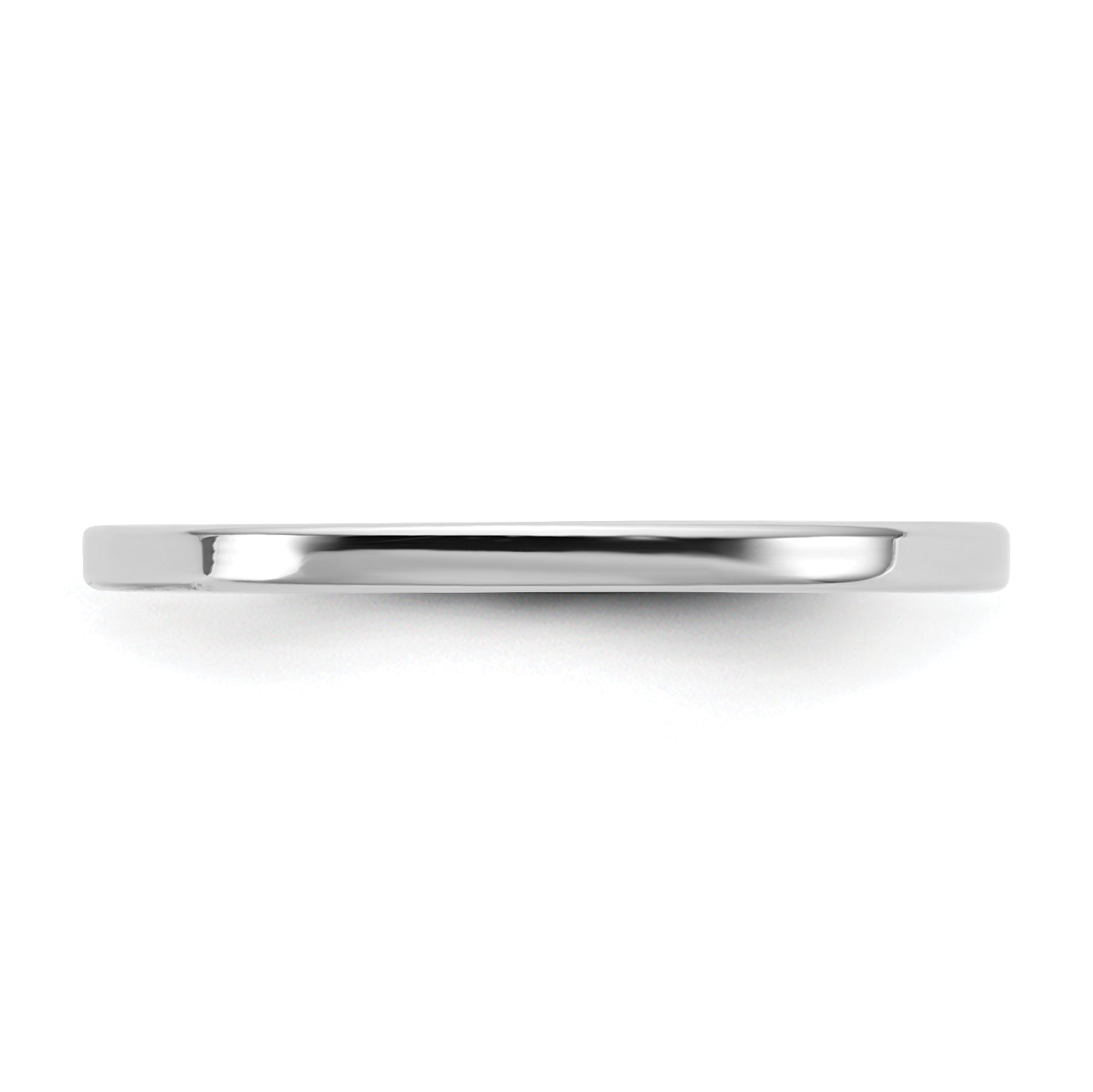 10K White Gold 10Kw 1.5mm Ltw Flat Band Size 5