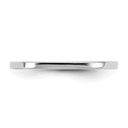 10K White Gold 10Kw 1.5mm Ltw Flat Band Size 5