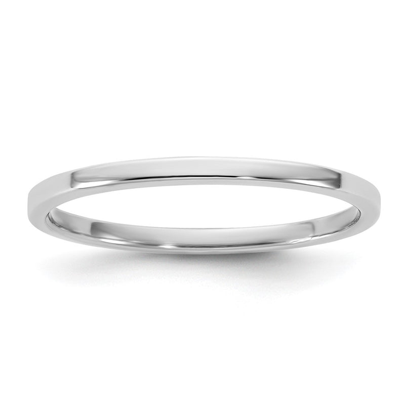 14K White Gold 1.5mm Light Weight Flat Band