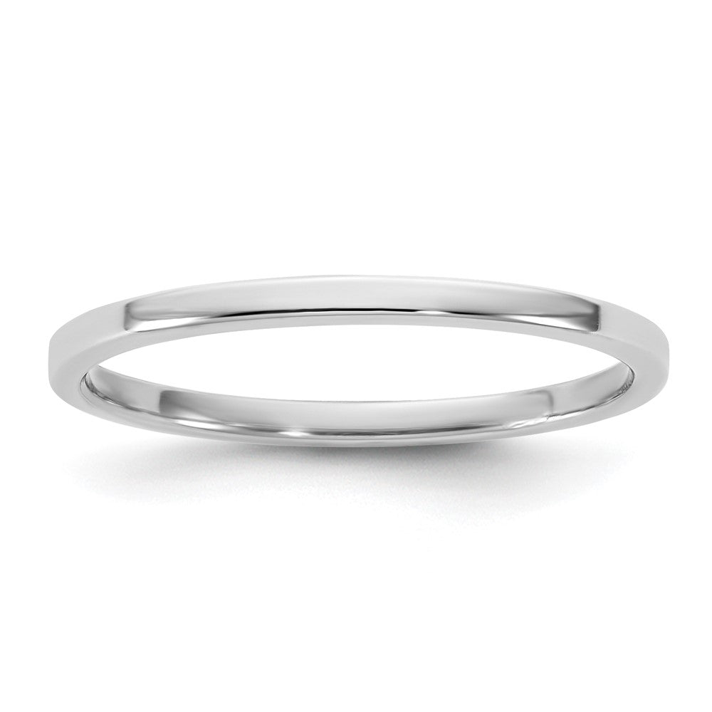 10K White Gold 10Kw 1.5mm Lightweight Flat Band Size 4