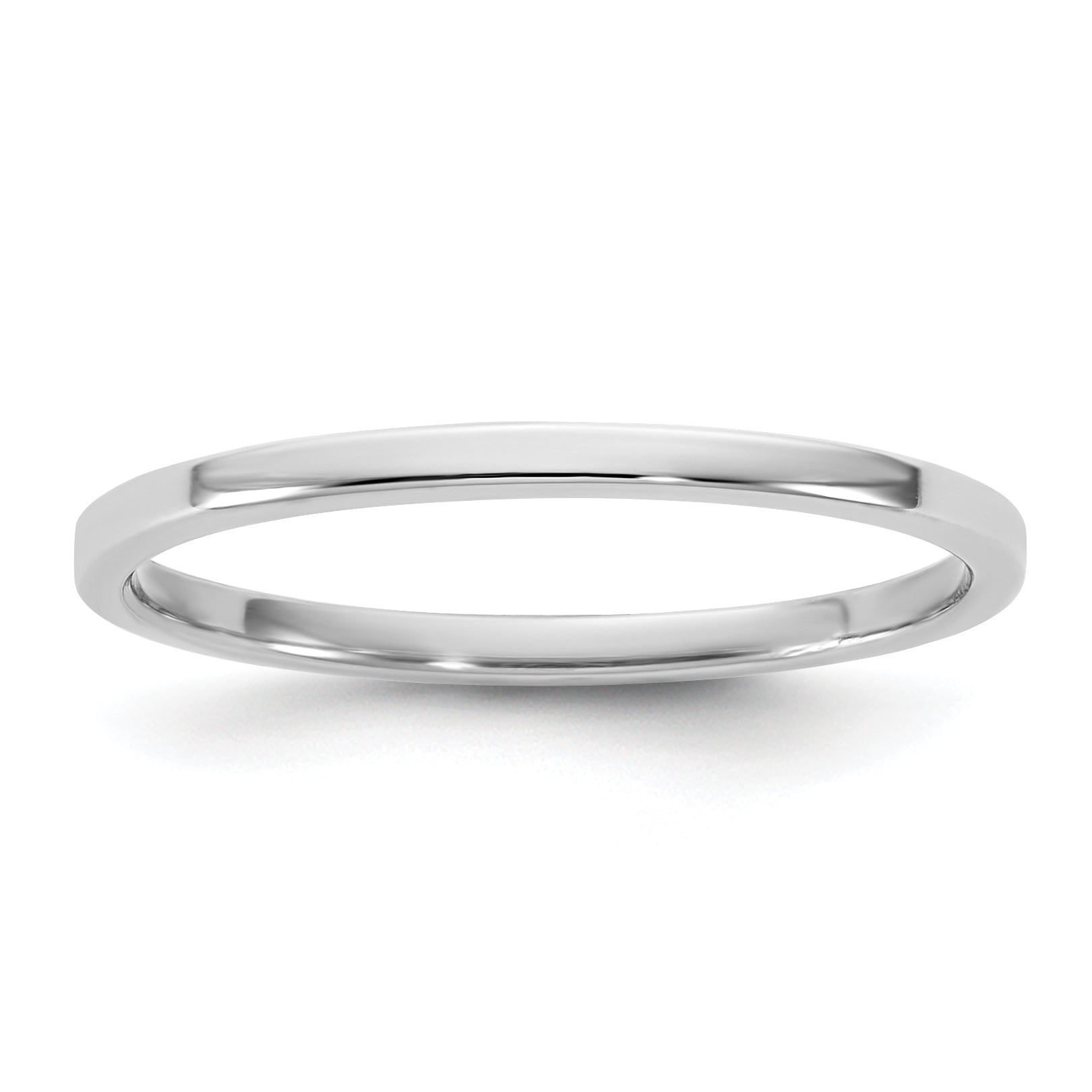 10K White Gold 10Kw 1.5mm Ltw Flat Band Size 5