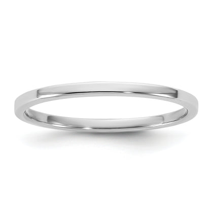 10K White Gold 10Kw 1.5mm Ltw Flat Band Size 5