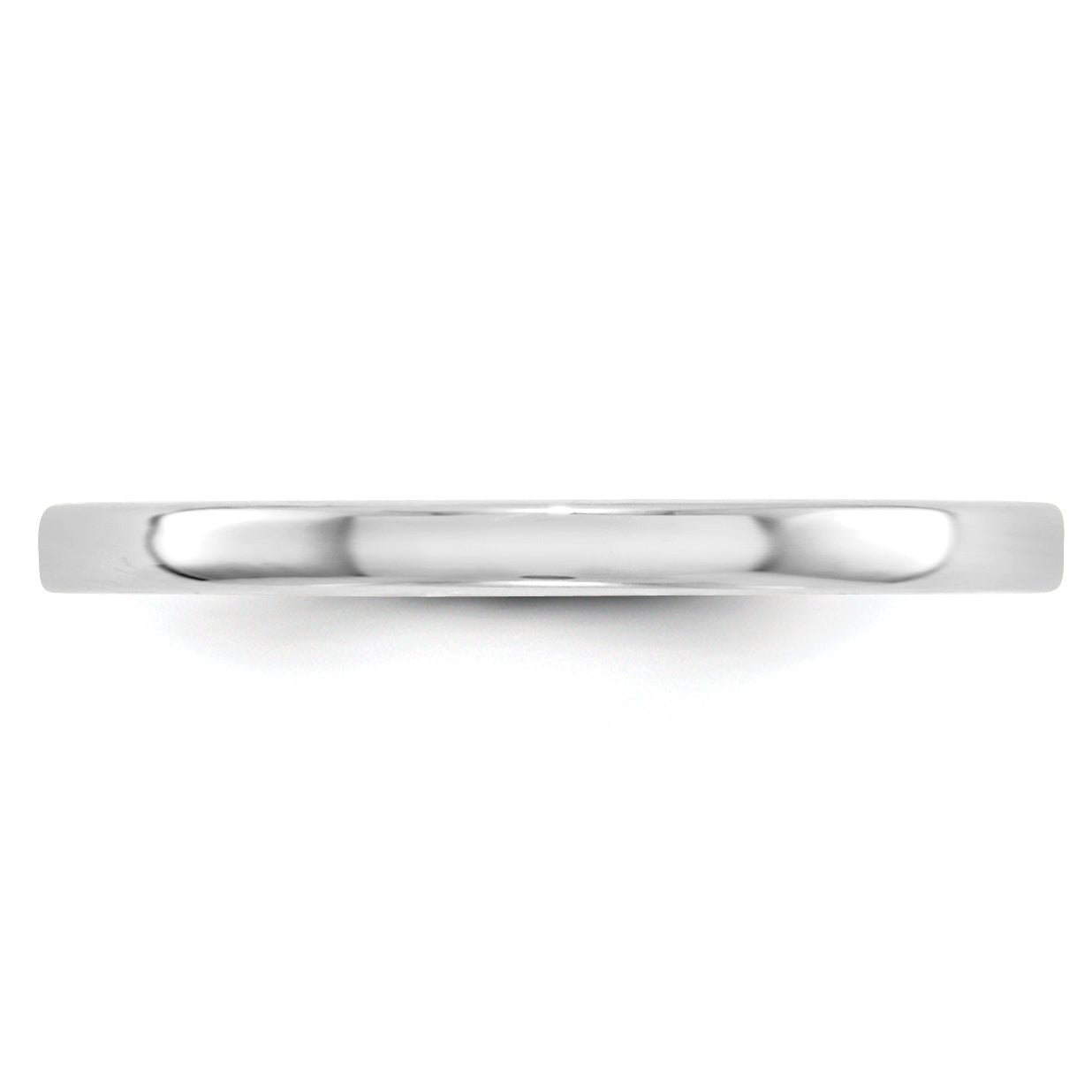 Solid 14K White Gold 2mm Light Weight Flat Men's/Women's Wedding Band Ring Size 5