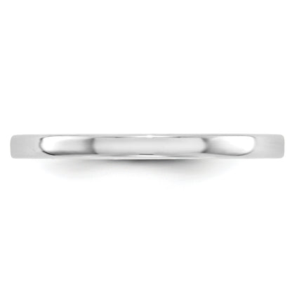 Solid 14K White Gold 2mm Light Weight Flat Men's/Women's Wedding Band Ring Size 5
