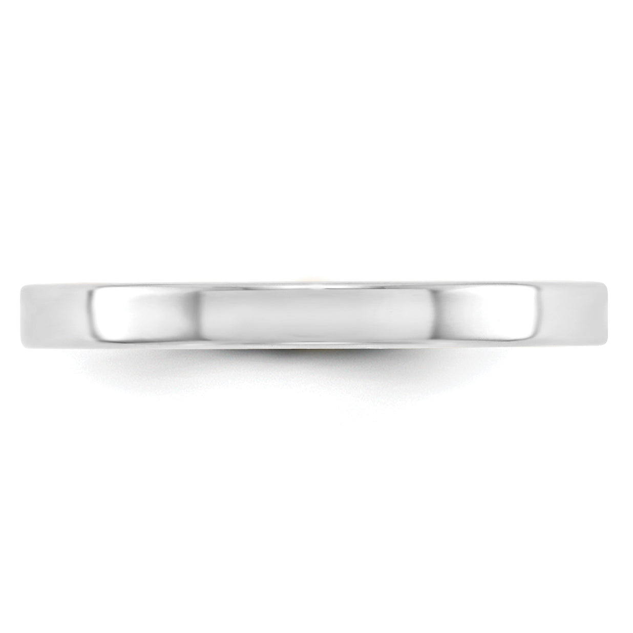 Solid 14K White Gold 2.5mm Light Weight Flat Men's/Women's Wedding Band Ring Size 10
