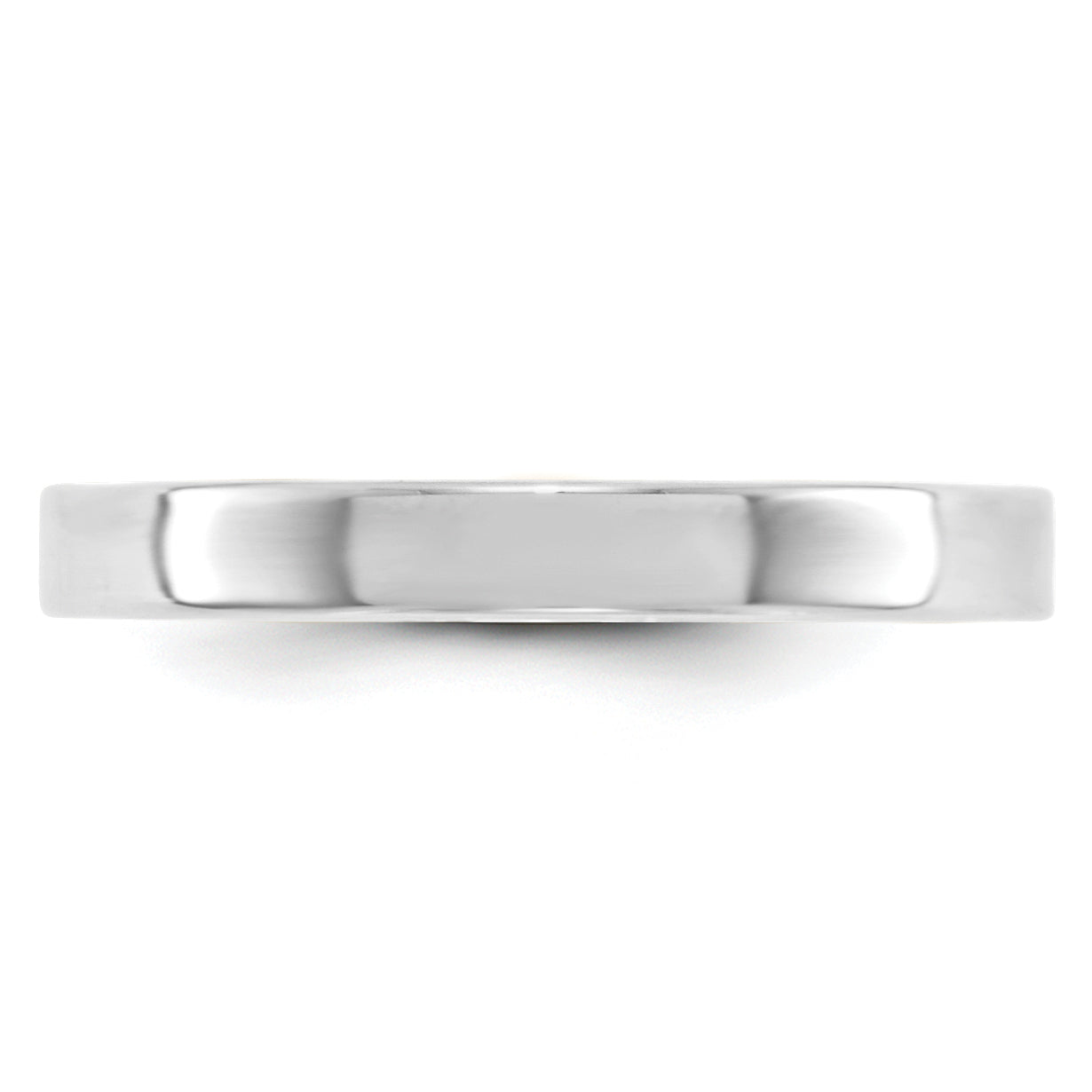 Solid 14K White Gold 3mm Light Weight Flat Men's/Women's Wedding Band Ring Size 11.5