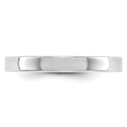 Solid 14K White Gold 3mm Light Weight Flat Men's/Women's Wedding Band Ring Size 10.5
