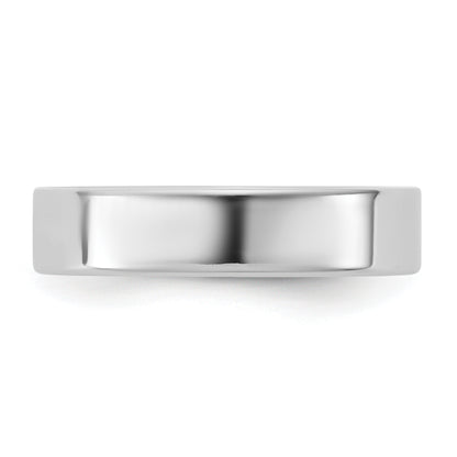 10K White Gold 10Kw 4.5mm Ltw Flat Band Size 9
