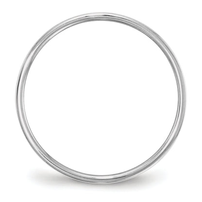 Solid 10K White Gold 5mm Light Weight Flat Men's/Women's Wedding Band Ring Size 10