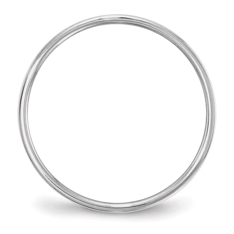18k White Gold 5mm Lightweight Flat Wedding Band Ring