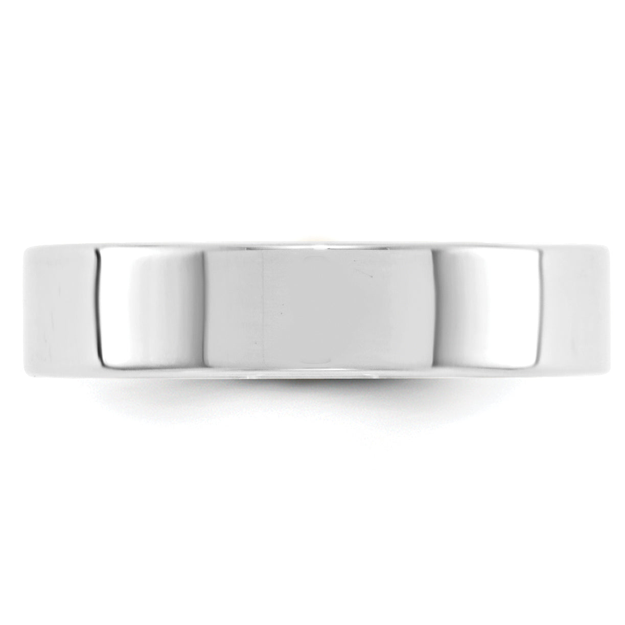 Solid 10K White Gold 5mm Light Weight Flat Men's/Women's Wedding Band Ring Size 10