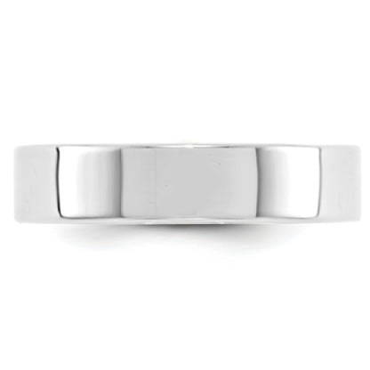 Solid 10K White Gold 5mm Light Weight Flat Men's/Women's Wedding Band Ring Size 10