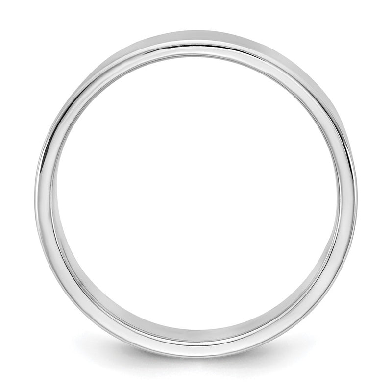 10K White Gold 10Kw 5.5mm Lightweight Flat Band Size 14