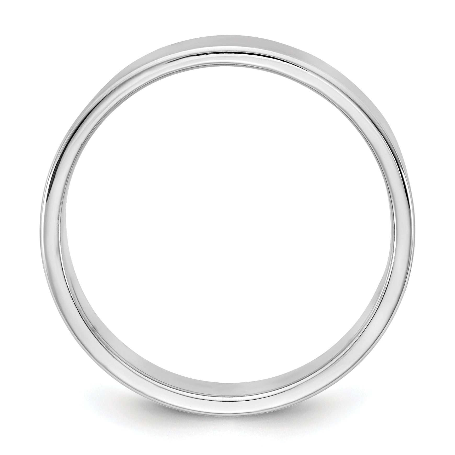 10K White Gold 10Kw 5.5mm Ltw Flat Band Size 4