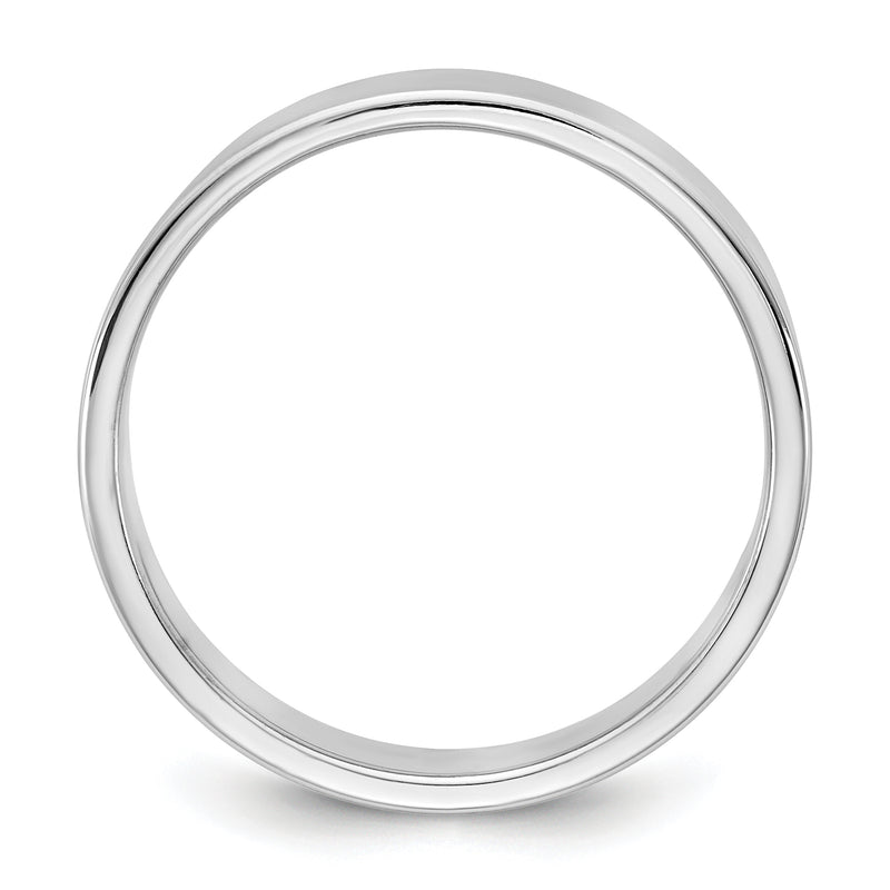 10K White Gold 10Kw 5.5mm Lightweight Flat Band Size 10.5