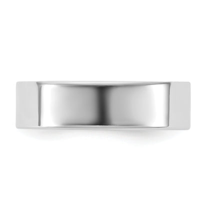 10K White Gold 10Kw 5.5mm Ltw Flat Band Size 4
