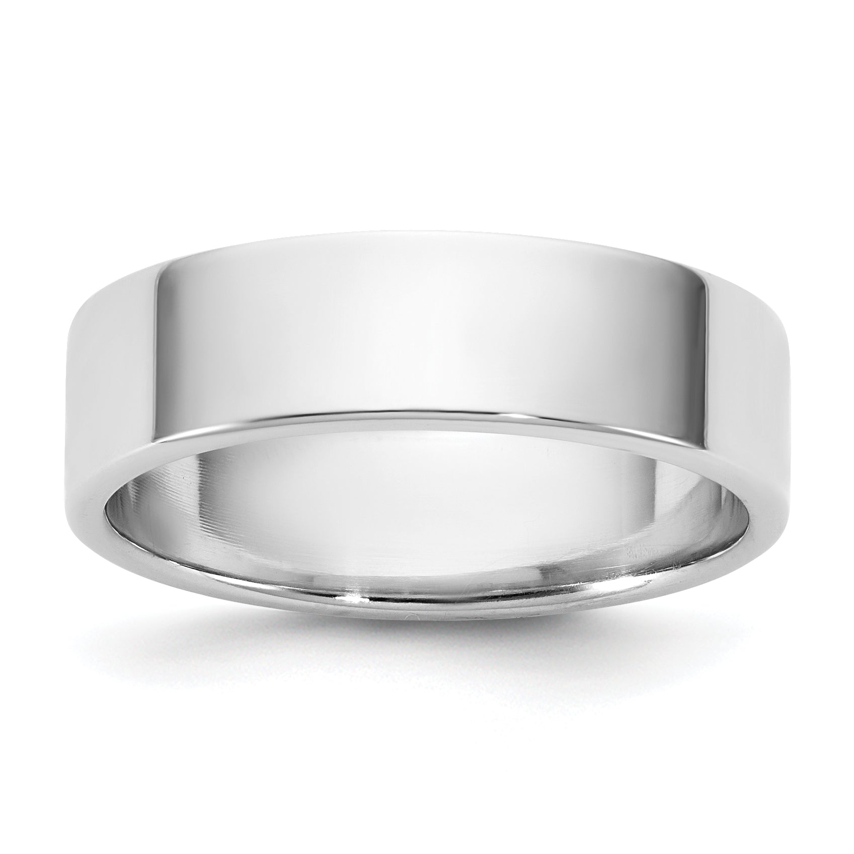 10K White Gold 10Kw 5.5mm Ltw Flat Band Size 4