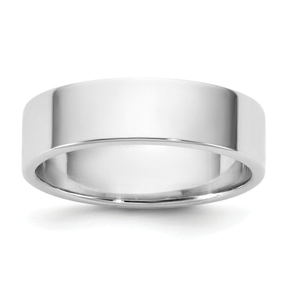 10K White Gold 10Kw 5.5mm Ltw Flat Band Size 4