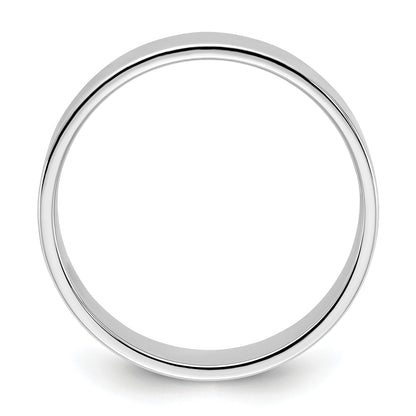 Solid 10K White Gold 6mm Light Weight Flat Men's/Women's Wedding Band Ring Size 9.5