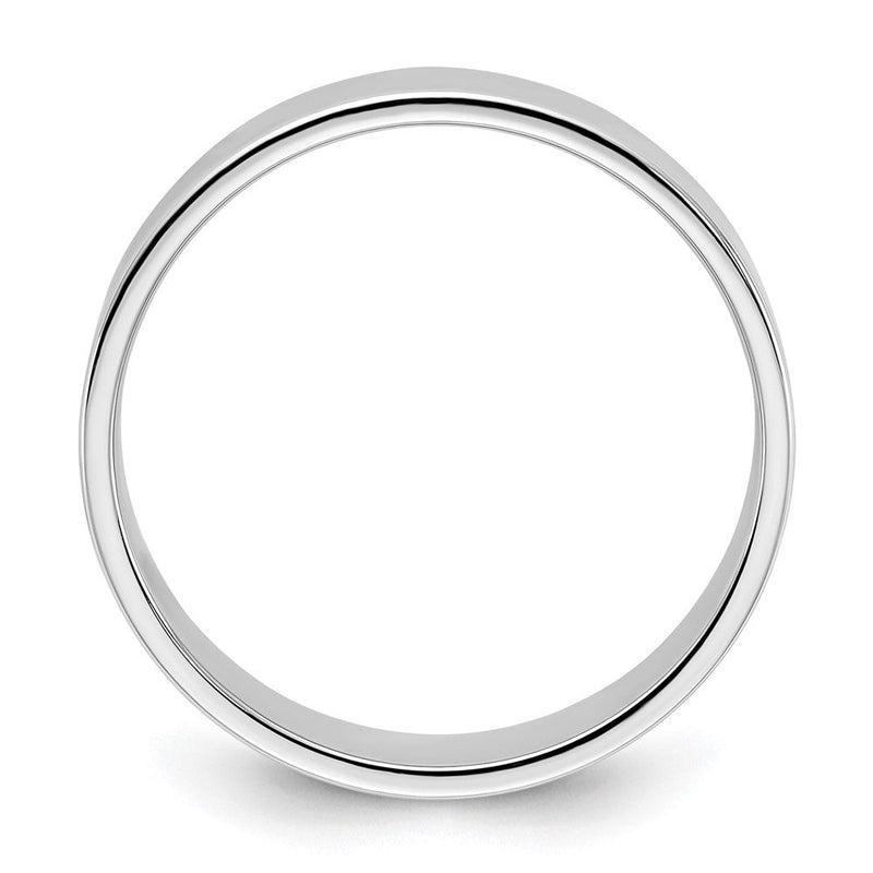 18k White Gold 6mm Lightweight Flat Wedding Band Ring