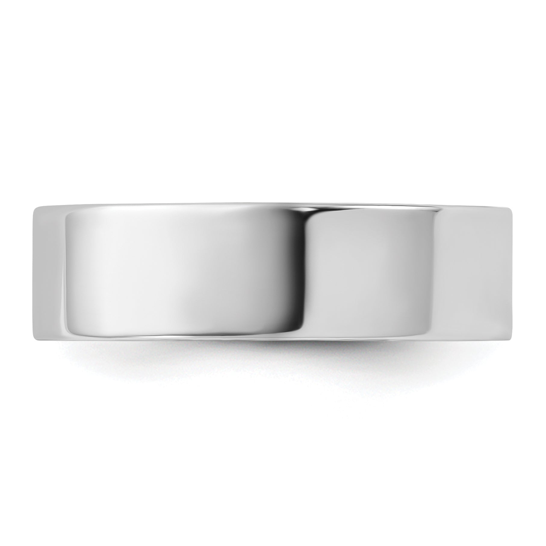 Solid 10K White Gold 6mm Light Weight Flat Men's/Women's Wedding Band Ring Size 9.5