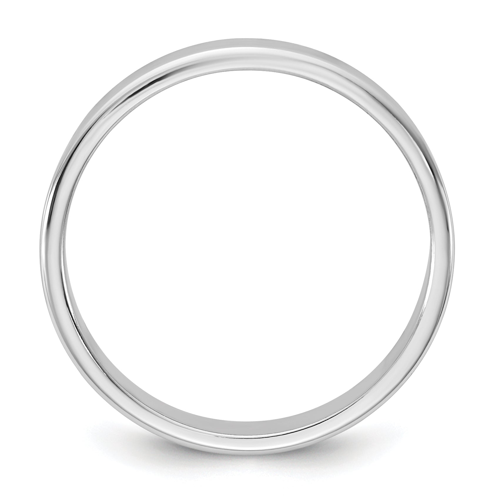 10K White Gold 10Kw 6.5mm Ltw Flat Band Size 11