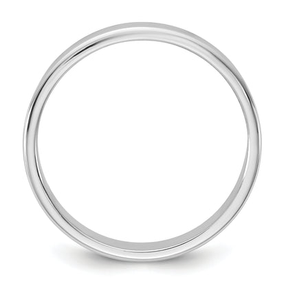 10K White Gold 10Kw 6.5mm Ltw Flat Band Size 11
