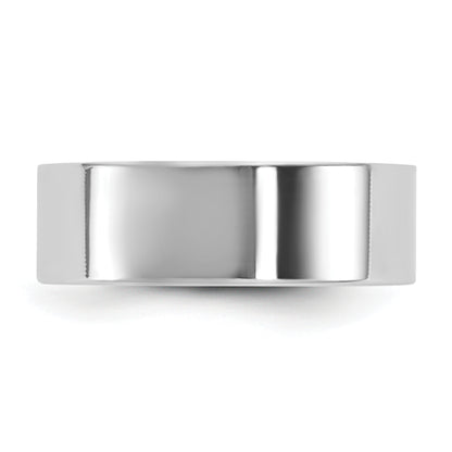 10K White Gold 10Kw 6.5mm Ltw Flat Band Size 10