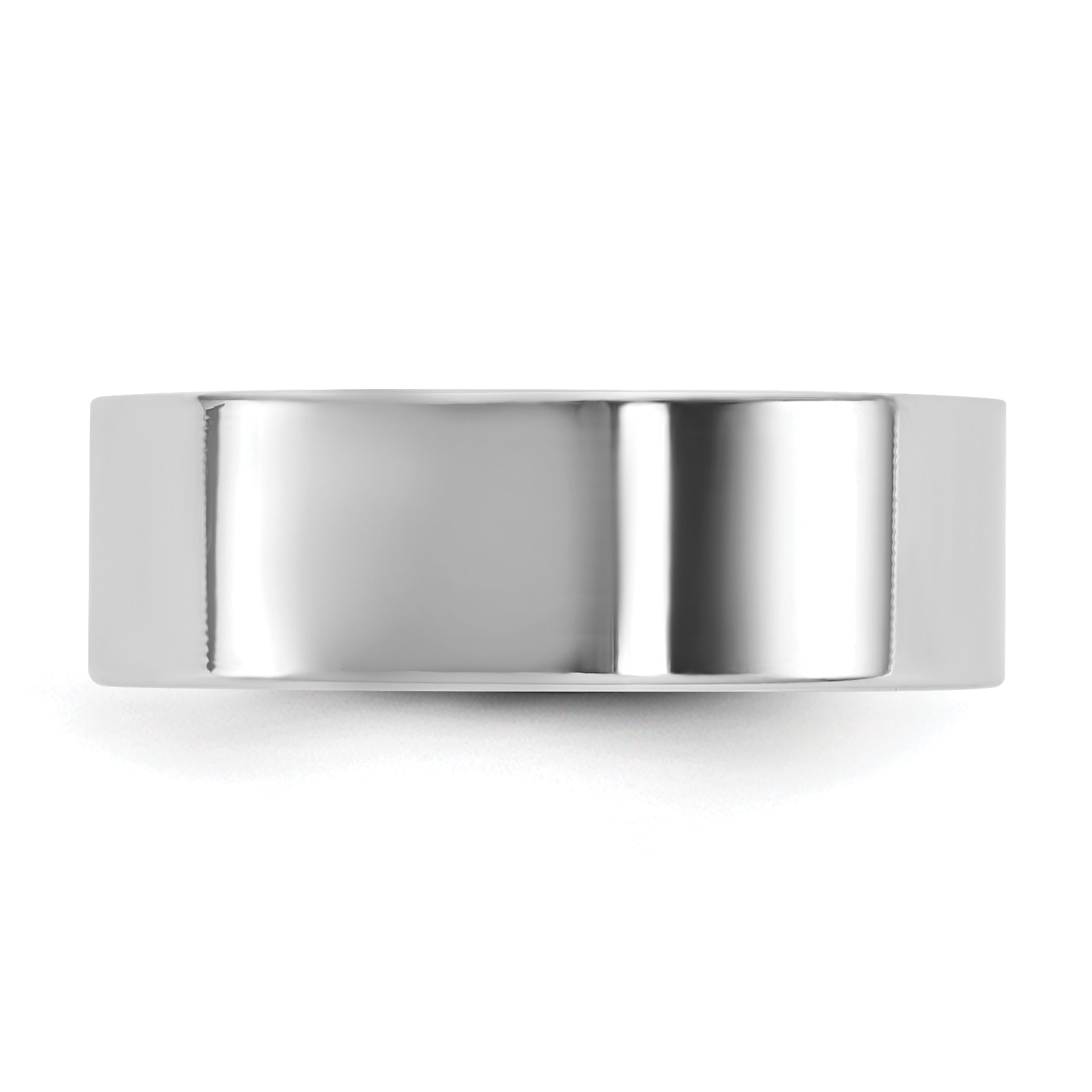 10K White Gold 10Kw 6.5mm Ltw Flat Band Size 11