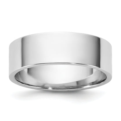 10K White Gold 10Kw 6.5mm Ltw Flat Band Size 11