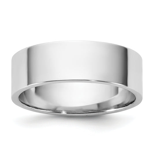 10K White Gold 10Kw 6.5mm Ltw Flat Band Size 11