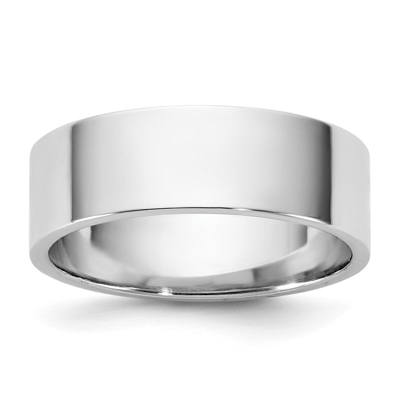 10K White Gold 10Kw 6.5mm Lightweight Flat Band Size 6.5
