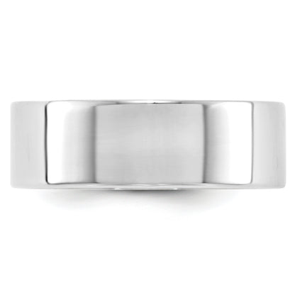 Solid 14K White Gold 7mm Light Weight Flat Men's/Women's Wedding Band Ring Size 6