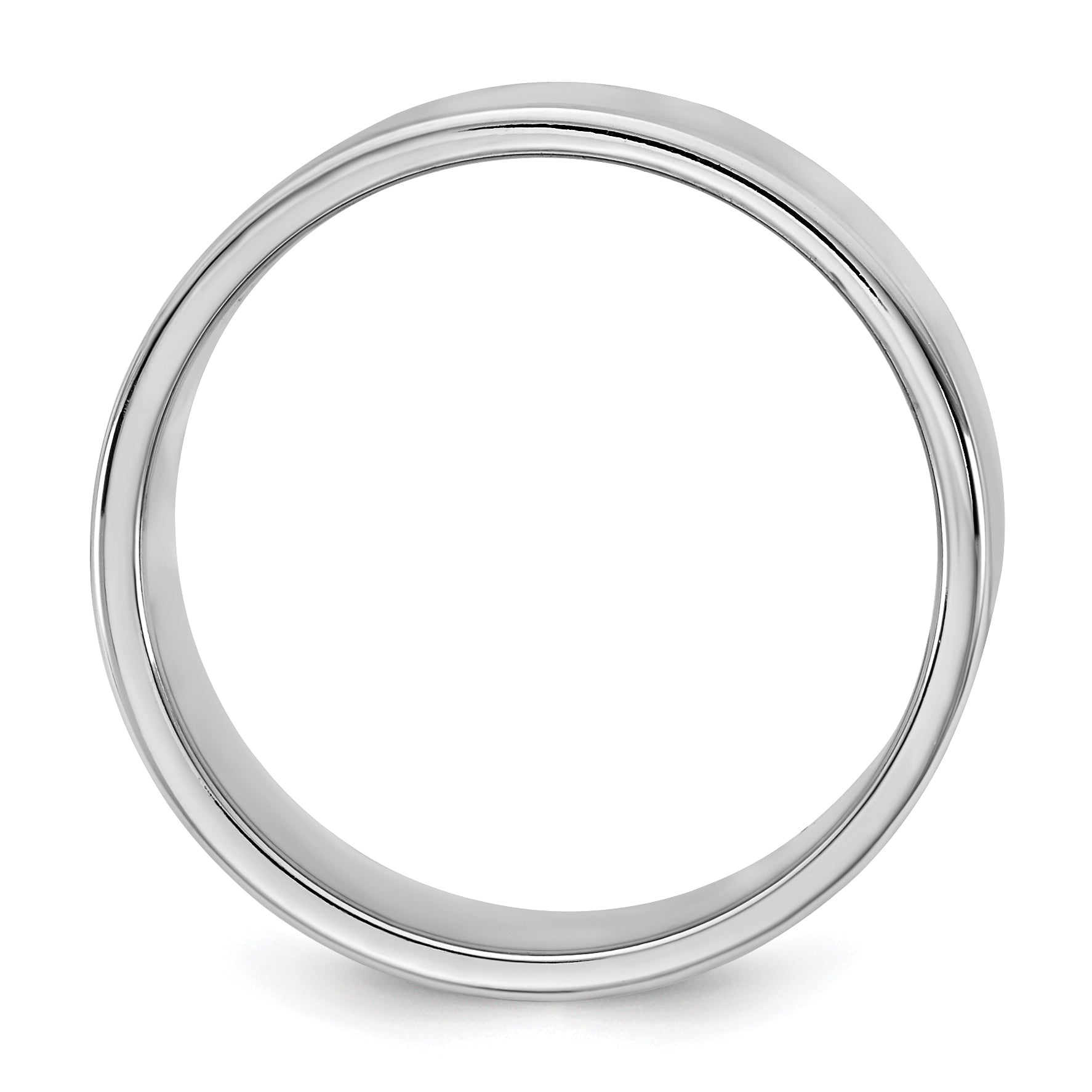 14K White Gold 9mm Lightweight Flat Band