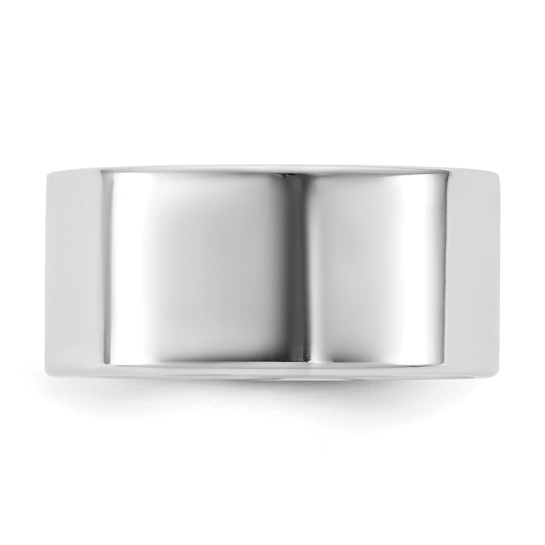 14K White Gold 9mm Lightweight Flat Band