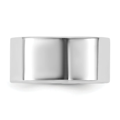14K White Gold 9mm Lightweight Flat Band