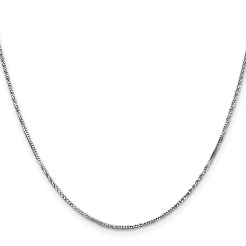 14K White Gold 20 Inch .9mm Franco With Lobster Clasp Chain Necklace